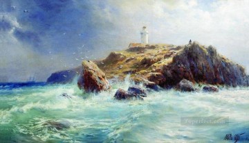 灯台 1895 レフ ラゴリオの海洋海景 Oil Paintings